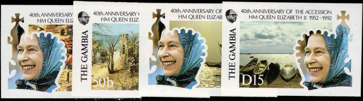 Gambia 1992 Accession of Queen Elizabeth imperf unmounted mint.