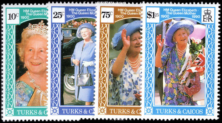 Turks & Caicos Islands 1991 90th Birthday of Queen Elizabeth the Queen Mother unmounted mint.