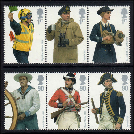 2009 Military Uniforms (3rd series). Royal Navy Uniforms unmounted mint.