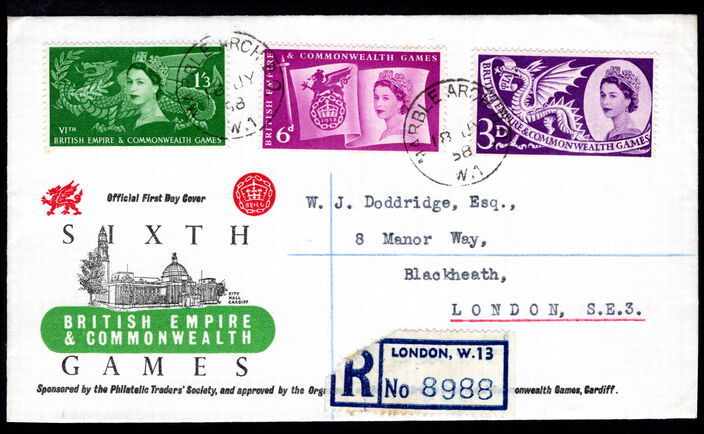 1958 Commonwealth Games first day cover.