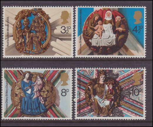 1974 Christmas. Church Roof Bosses unmounted mint.