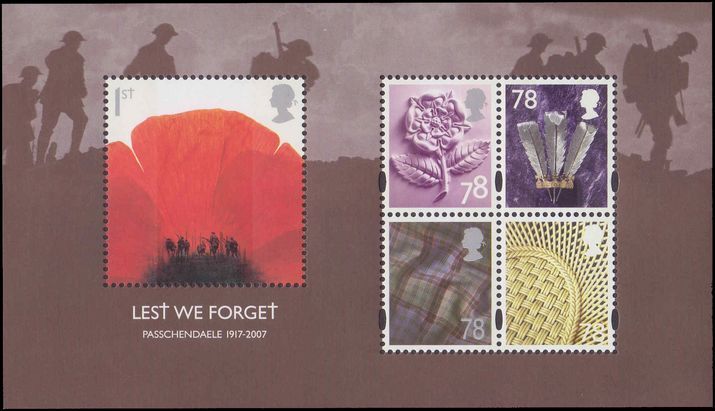 2007 Lest We Forget (2nd issue) souvenir sheet unmounted mint.