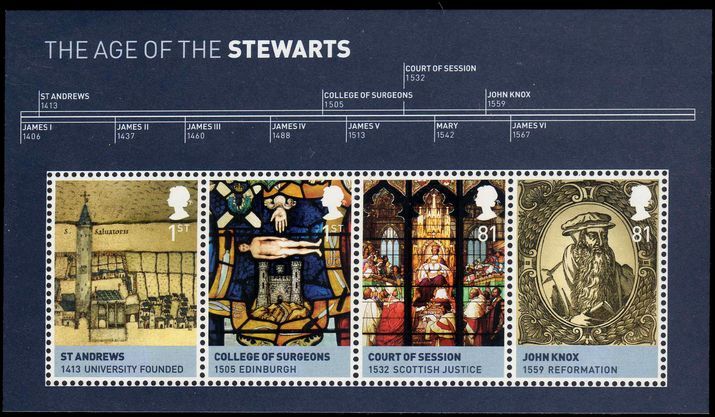 2010 Kings and Queens (3rd series). House of Stewart souvenir sheet unmounted mint.