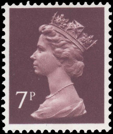 X875 7p purple-brown (1 centre band) unmounted mint.