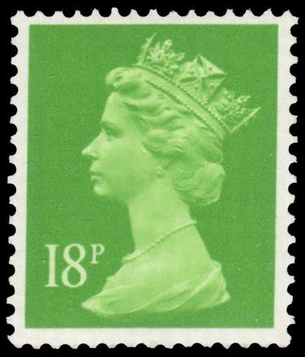 X913 18p bright green (1 centre band) unmounted mint.