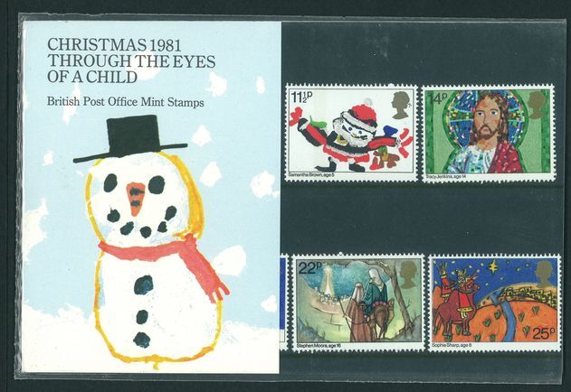 1981 Christmas. Children's Pictures Presentation Pack.