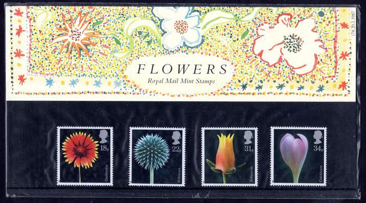 1987 Flower Photographs by Alfred Lammer Presentation Pack.
