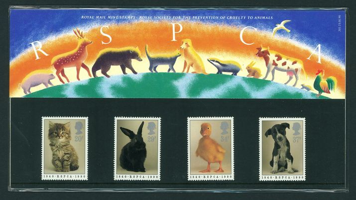 1990 150th Anniv of Royal Society for Prevention of Cruelty to Animals Presentation Pack.