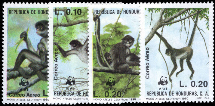 Honduras 1990 Black-handed Spider Monkey unmounted mint.