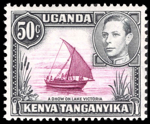 Kenya Uganda & Tanganyika 1938-54 50c perf 13x11½ lightly mounted mint.