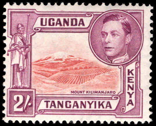 Kenya Uganda & Tanganyika 1938-54 2s perf 13¾x13¼ lightly mounted mint.