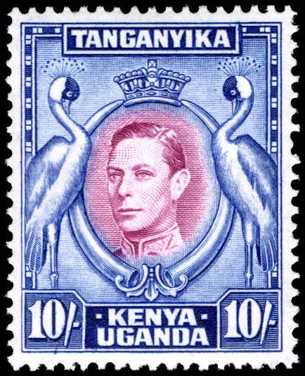 Kenya Uganda & Tanganyika 1938-54 10s 13¼x13¾ lightly mounted mint.