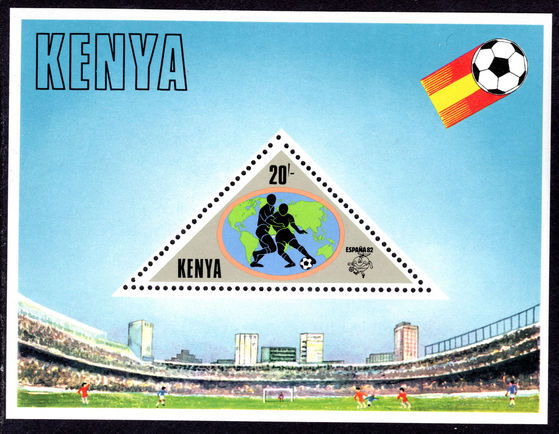 Kenya 1982 World Cup Football souvenir sheet unmounted mint.
