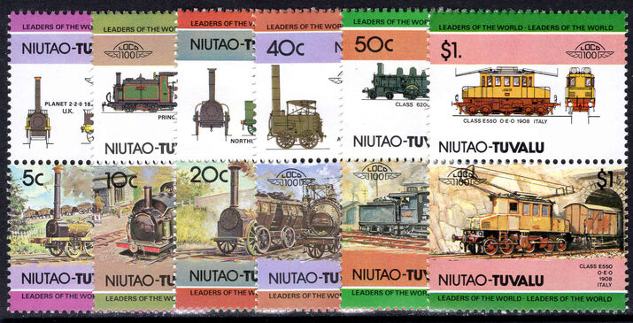 Niutao 1984 Locomotives (1st series) unmounted mint.