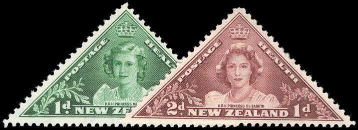 New Zealand 1943 Health Stamps lightly mounted mint.