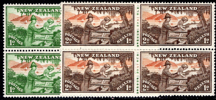 New Zealand 1946 Health Stamps blocks of 4 unmounted mint.