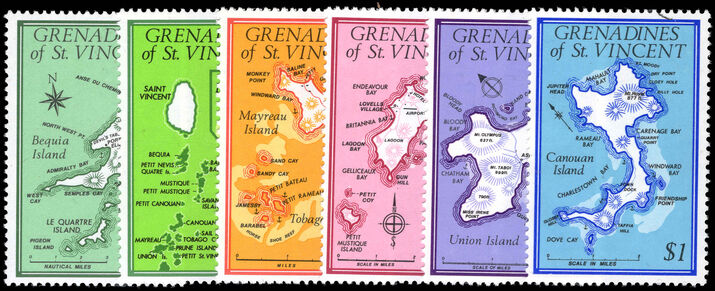 St Vincent Grenadines 1974 Maps (1st series) unmounted mint.