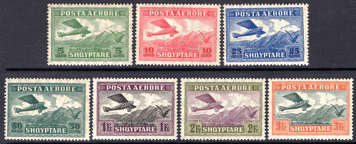 Albania 1925 Airmail set lightly mounted mint.