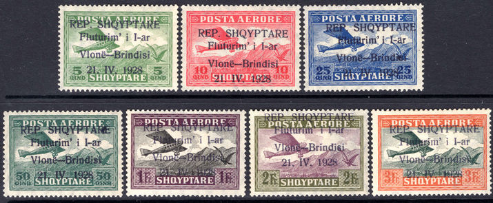 Albania 1928 Inauguration of Vlore-Brindisi Air Service set unmounted mint.