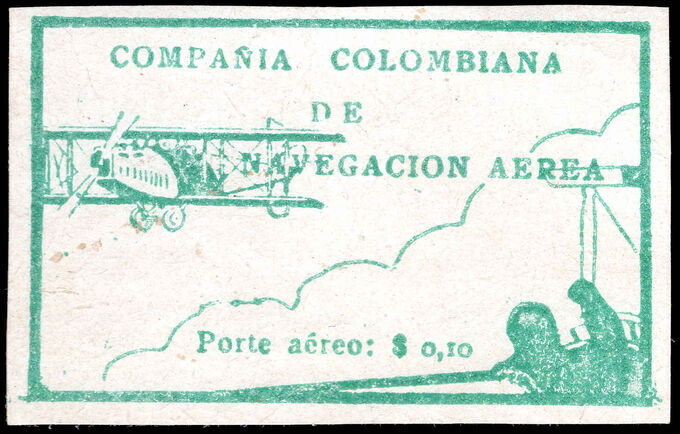 Colombia 1920 (Mar) 10c unused signed.