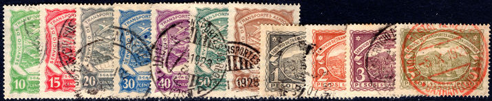 Colombia 1923-28 set (less 5c and 80c) fine used.