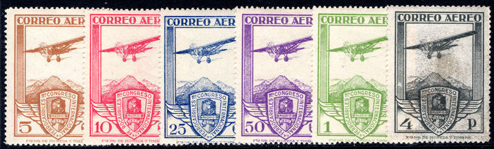 Spain 1930 Railway Congress Air Set fine unmounted mint (4p gum disturbance).