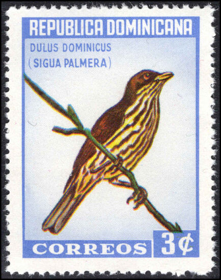 Dominican Republic 1964 3c Palm Chat unmounted mint.
