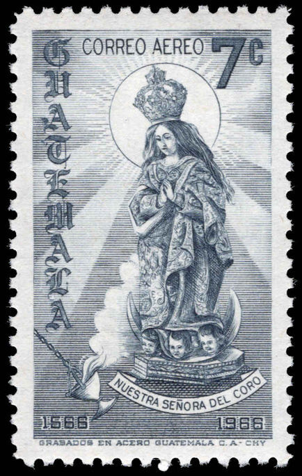 Guatemala 1968-75 7c slate Madonna and the Choir unmounted mint.