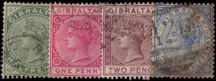 Gibraltar 1886-87 set to2½d fine used.