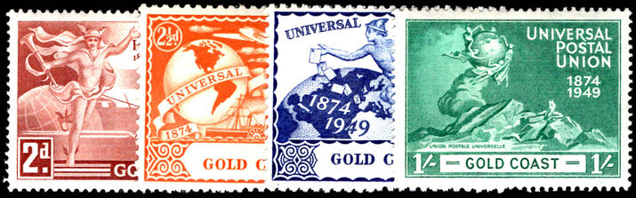 Gold Coast 1949 UPU lightly mounted mint.