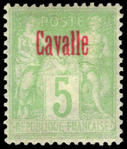 Cavalle 1893-1900 5c yellow-green lightly mounted mint.