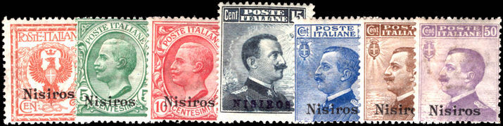 Nisiros 1912 set of original values fine lightly mounted mint.