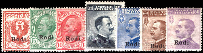 Rodi 1912 set of original values fine lightly mounted mint.