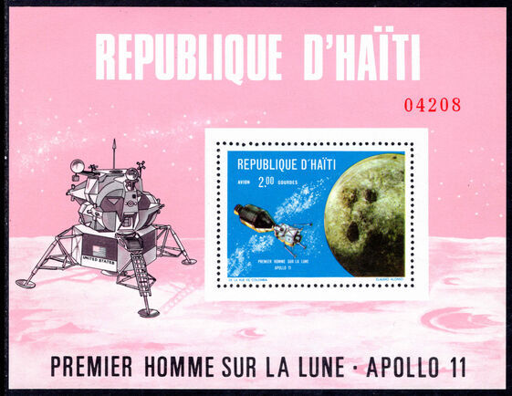 Haiti 1969 Apollo 11 2g souvenir sheet unmounted mint.