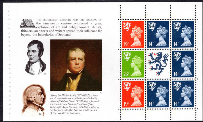Scotland £5 The Scots Connection unmounted mint booklet pane.
