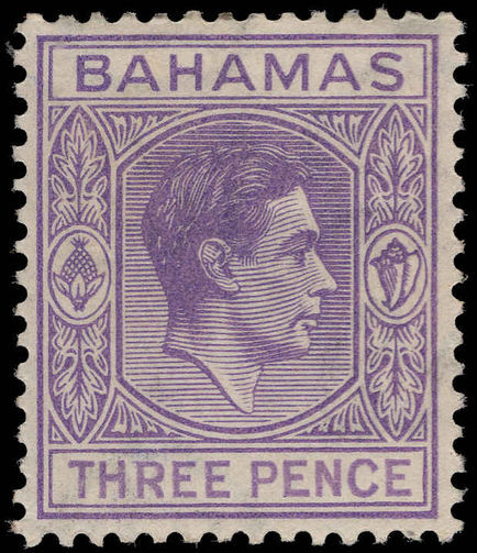 Bahamas 1938-52 3d violet lightly mounted mint.