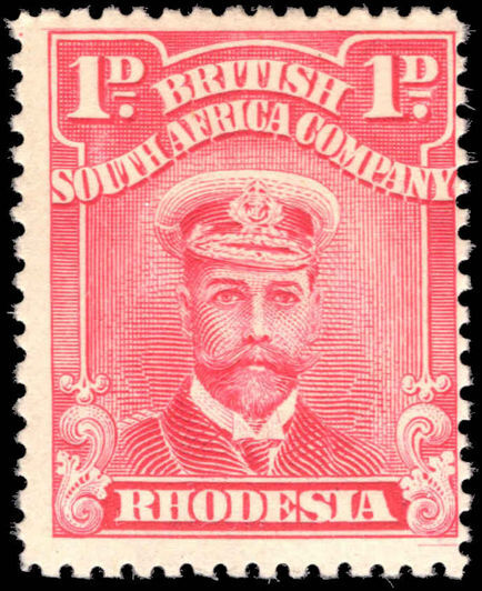 Rhodesia 1922-24 1d bright rose-scarlet lightly mounted mint.