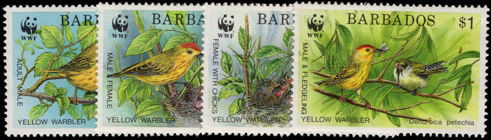 Barbados 1991 Yellow Warbler unmounted mint.