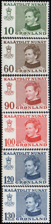 Greenland 1973-89 Margrethe unmounted mint.