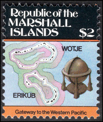 Marshall Islands 1984-87 $2 Wotje and Erikub Atolls unmounted mint.