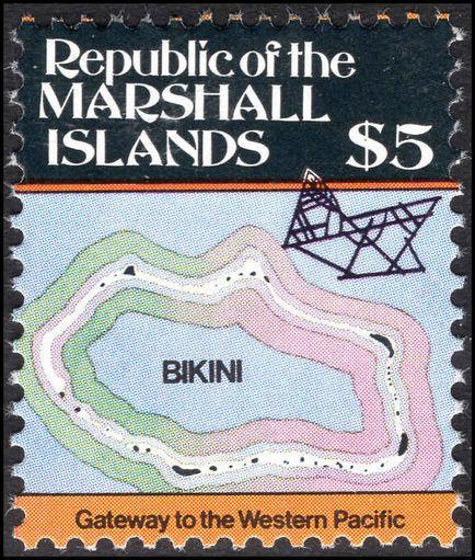 Marshall Islands 1984-87 $5 Bikini Atoll unmounted mint.