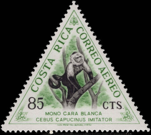 Costa Rica 1963 85c White Throated Capuchin unmounted mint.