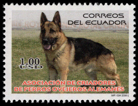 Ecuador 2006 German Shepherd Dog Breeders Association unmounted mint.