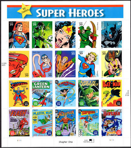 USA 2006 Superheroes unmounted mint.