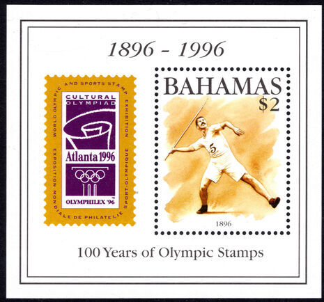 Bahamas 1996 Centenary of Modern Olympic Games souvenir sheet unmounted mint.