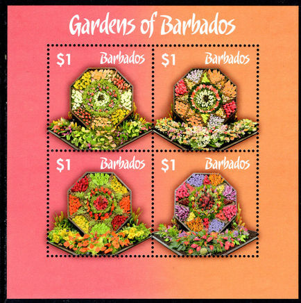 Barbados 2014 Gardens of Barbados souvenir sheet unmounted mint.