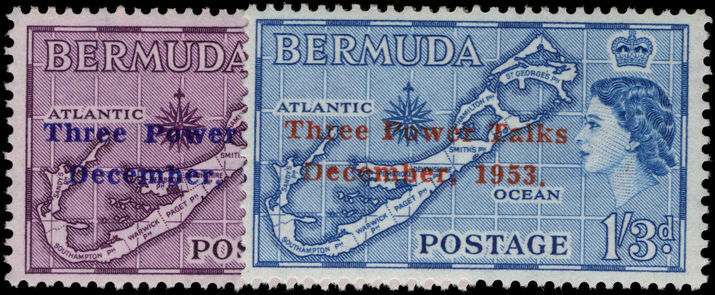 Bermuda 1953 Three Power Talks 1st setting unmounted mint.