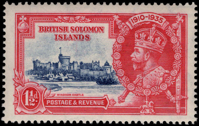 British Solomon Islands 1935 1½d Silver Jubilee unmounted mint.
