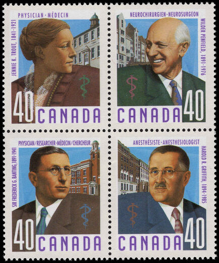 Canada 1991 Medical Pioneers unmounted mint.