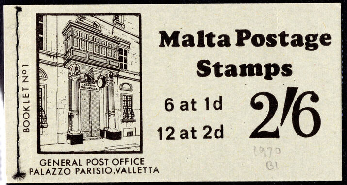 Malta 1970 2s6d booklet unmounted mint.
